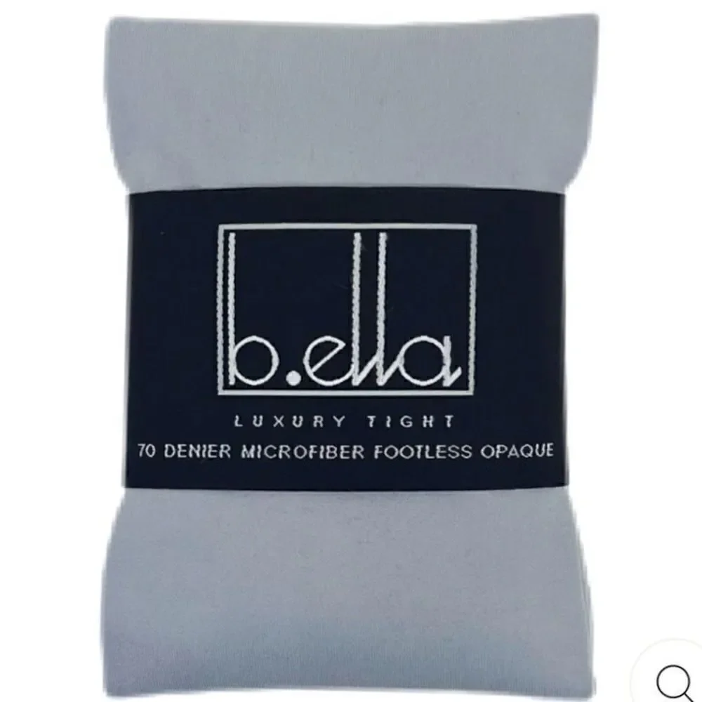 𝅺b.ella Bella Brigida Footless Luxury Tights Small Grey Opaque Microfiber